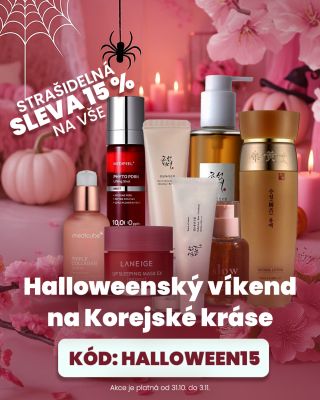 🎃 Halloween klepe na dveře a my pro vás máme malé překvapení! Slevu 15 % na celý váš nákup. 🎃 Tak se nebojte a vyrazte...
